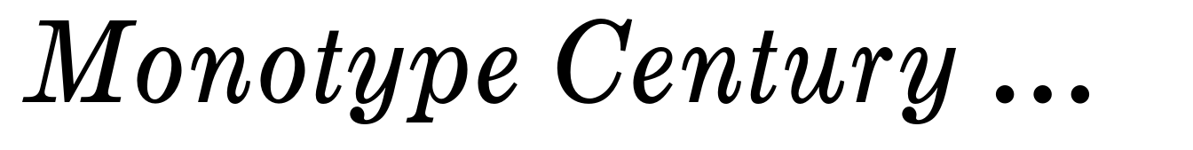 Monotype Century Expanded Italic